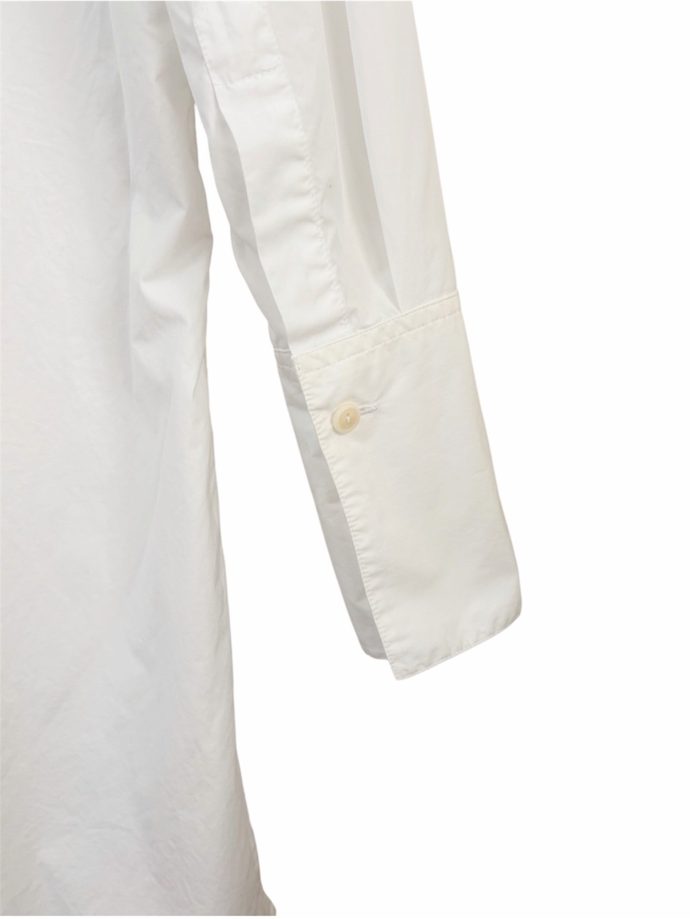 Isabel Marant | Popover White Long Sleeve Cotton Crochet Trim Shirt Dress - Picture 11 of 15